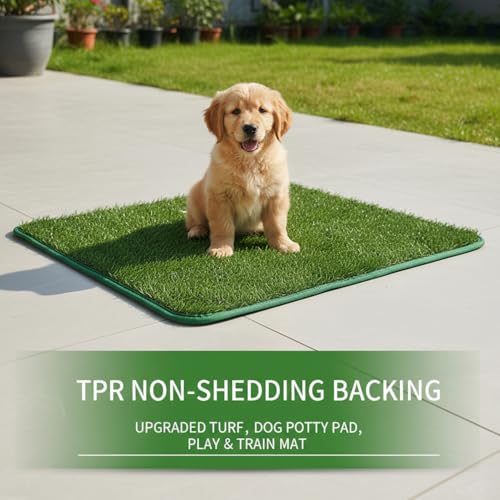 Artificial Grass for Dogs Potty Dog Grass Pad, 18x28 Inch Artificial for Dogs Potty Training, Realistic Turf Mat for Indoor & Balcony Use