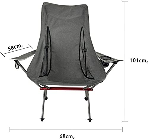 IRYZE Outdoor Chair Folding Camping Chair Outdoor Camping High Back Chair Portable Ultralight Seat Collapsible Backpacking Chair with Soft Armrests for Hiking Camping Chair Foldable Chair (Color : B) - color: B