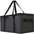 Bodaon Insulated Food Delivery Bag, 22" x 10" x 10" Insulated Pizza Delivery Bags for Hot/Cold Food, Black, 1-Pack - color: Black, size: 22" x 10“ x 10"