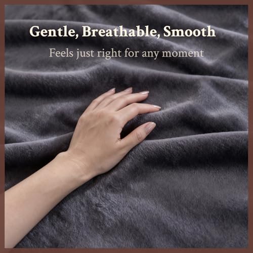 Waterproof Blanket for Bed, Couch - King Sized (80"x90") Plush Water Proof Blanket to Protect Furniture, Stain Resistant, Leak-Proof, Double-Sided, Reversible Flannel & Sherpa Fleece, Grey - color: Grey, size: Queen/King (80"x90")