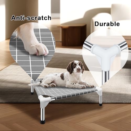 Elevated Pet Bed Dog Cot- Pet Bed for Small Dogs | Raised Dog Bed for Indoor and Outdoor Use for Small Pets - size: Small-open