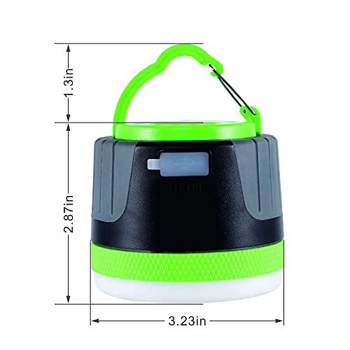 LIT-PaTH LED Camping Lantern, Rechargeable Light with Magnet Base, 4400 mAh, Survival Kit for Emergency, Hurricane, Outage, Large Green, 1 Pack - size: 1-Pack, style: Large Green