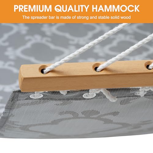 Lazy Daze Hammocks Quick Dry Hammock with Spreader Bar Textliene Fabric Double 2 Person Hammock with Chains Outdoor Patio Poolside Backyard Beach 450 lbs Capacity, Four Leaf Clover - color: Four Leaf Clover