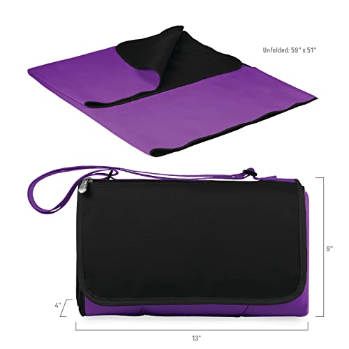 ONIVA - a Picnic Time brand Blanket Tote Outdoor Picnic Blanket, Beach Blanket, Camping Blanket 16 x 11 x 3 - color: Purple