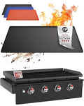 KITCHEN PERFECTION 36" Premium Silicone Griddle Cover Mat for Blackstone Griddle 36 Inch - Hermetic Protection from Rust & Debris All Year, Fits All Blackstone 36 Inch Models - Food Grade Silicone - color: Black 36 inch