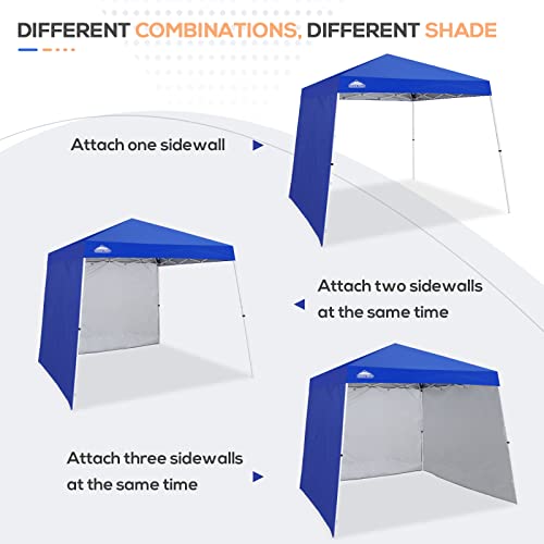 EAGLE PEAK Sunwall/Sidewall for 10x10 Slant Leg Canopy Only, 1 Sidewall, Blue - color: Blue