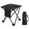 Roptat Camping Stool,Portable Folding Compact Lightweight Stool Seat for Camping Fishing Hiking Gardening Outdoor Walking Backpacking Travelling and Beach with Carry Bag (Black) - color: Black