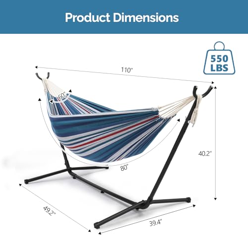 Camping Hammock with Stand, Portable Hammock with Stand, Outdoor Hammock Heavy Duty Hammock Bed 250lbs Capacity Travel Bed with Carrying Case for Backpacking, Travel, Beach, Backyard, Patio, Hiking - color: E
