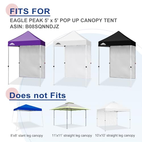 EAGLE PEAK Canopy Sidewall for 5x5 Pop Up Canopy Frame, Single Side Wall Panel Only (Fits 5x5 Straight Leg Frame, Canopy Top or Frame NOT Included), Purple - color: Purple