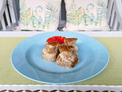 POSATE 60PCS Baby Blue Disposable Plastic Plates, Heavy Duty Plates for Wedding/Party, 30PCS Dinner Plates 10.25’’ and 30PCS Dessert/Salad Plates 7.5’’, Blue Plates for Party Event - color: Light Bule