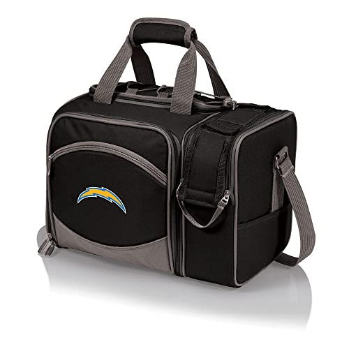 PICNIC TIME NFL Unisex-Adult NFL Malibu Picnic Basket Cooler - color: Black With Gray Accents