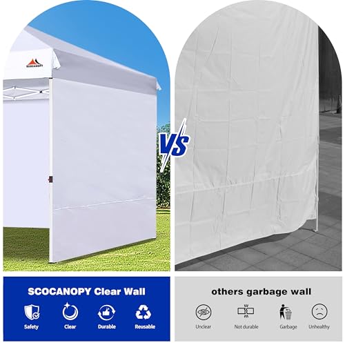 SCOCANOPY SideWall for 12x12ft Canopy Frame, 3 Pack SunWalls Only,Red - color: Red, size: 12X12