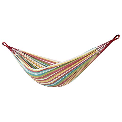Vivere Brazilian Style Fringe 2-Person Hammock - color: Salsa