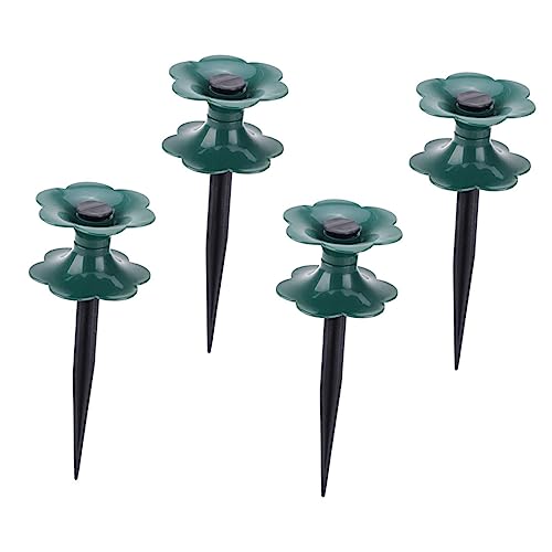 Garden Hose Guide Spike,Hose Guards for Flower Beds,Garden Reel Guide Wheel 4 Pack Spikes for Plant Protection Organizer Gardening Supplies Holder