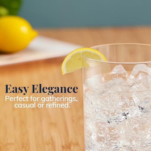 US Acrylic Classic Clear Plastic Reusable Drinking Glasses (Set of 6) 24oz Iced-Tea Cups | BPA-Free Tumblers, Made in USA | Top-Rack Dishwasher Safe - color: Clear, size: Iced-Tea Tumblers