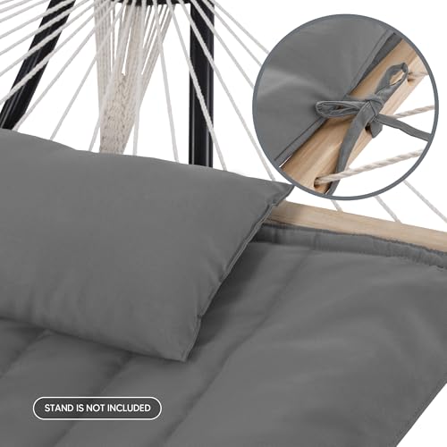 SUNCREAT 15 FT Hammocks for Outside, Two Person Hammock for Patio, Garden, Porch, Outdoor, Light Gray - color: Light Gray