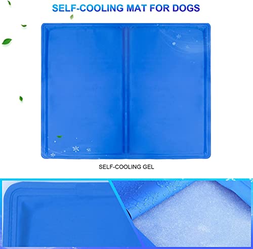 Dog Cooling Mat, Pressure Activated Pet Cooling Mat for Dogs and Cats, Non-Toxic Solid Self Cooling Gel Pad, No Water Electricity Or Refrigeration Needed - color: A