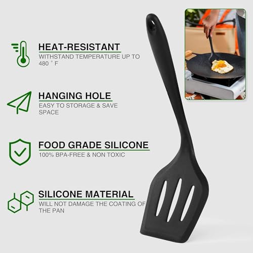 Wesqunie Camping Essentials Cookware Cooking Utensils Set - Portable Camp Kitchen Mess Kit Outdoor Accessories, Stainless Steel & Silicone, Camping Gear Equipment for RV Picnic Grill, 14PCS Green - color: 14PCS Green