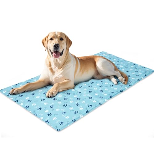 Ownpets Dog Cooling Mat, X-Large 43 x 27 Inch Thick and Waterproof Cooling Pad for Summer, Water-Filled Pet Mat for Large Dogs, Leakproof Design for Crate, Bed, Sofa, Floor and Car Seat - size: X-Large