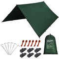 KALINCO Waterproof Camping Tarp, 10X12FT Hammock Rain Fly Tent Tarp, Multifunctional Tent Footprint, Lightweight and Compact for Backpacking, Hiking (Green-10X12FT) - color: Green-10x12ft