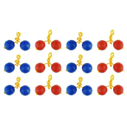 12 Pack Ladder Balls Ladder Toss Balls Replacement with Storage Bag for Toss Match - color: Red Blue