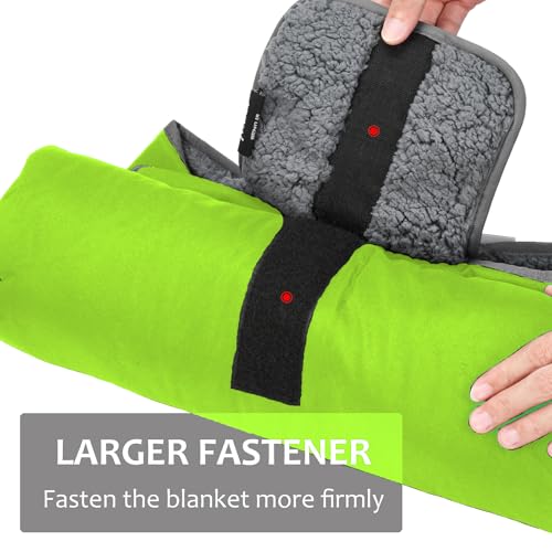 Tirrinia Large Waterproof Outdoor Blanket, Soft Warm Windproof Stadium Blanket with Sherpa Fleece and Foldable for Outdoor Sport, Baseball, Football, Beach, Concerts, Car - color: Yellow Grey, size: 51”x 59”