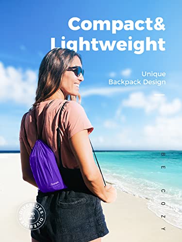 OCOOPA Extra Large Beach Blanket, Sand Free, Large Oversized Camping Mat, Comfortable Parachute Nylon, Cozy& Chic, Compact& Light, 4 Stakes&1 Travel Bag, S09 - color: Purple, size: XX-Large(1-8 persons)