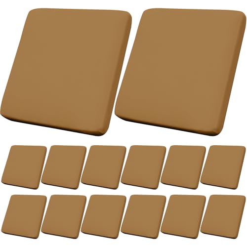14Pcs Outdoor Cushion Covers, Patio Cushion Covers,Stretch Elastic Slipcovers, Replacement Washable & Reusable Furniture Protector for Patio Couch (Camel Color,Cover Only) - color: Camel Color, size: 14Pcs-Solid color
