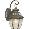 Livex Lighting 2051-07 Monterey 1 Light Outdoor Bronze Finish Solid Brass Wall Lantern with Clear Beveled Glass - color: Bronze