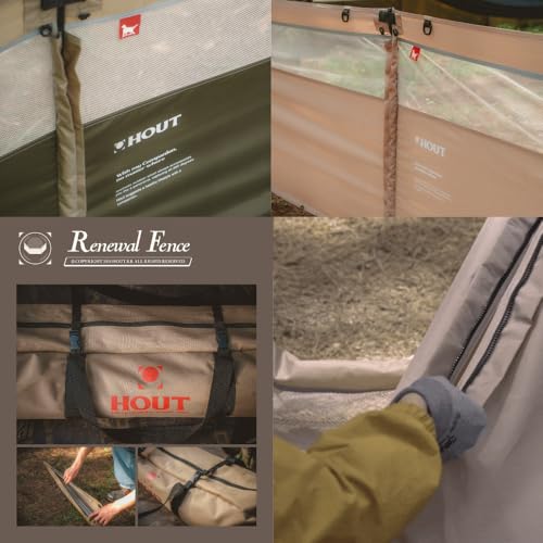 Portable Outdoor Dog Fence, Lightweight Fabric Pen, RV Camping (Khaki Brown) - color: Khaki Brown