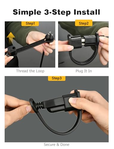 Outdoor Plug Cover, Waterproof Extension Cord Plug Protector for 2 & 3 Prong 120V Outlets - 2 Pack Weather Proof Exterior End Cap for Outside Electrical Plugs, Black