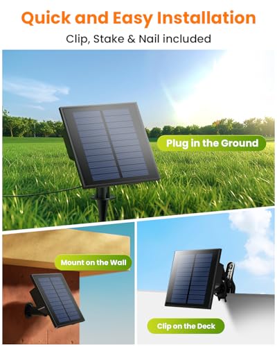 VOLIVO 54FT ST38 Solar String Lights Waterproof,Patio Lights Solar Powered with Remote & USB Port 16+1 LED Shatterproof Bulbs 8 Light Modes, Dimmable Solar Light for Camping Backyard Garden - size: 54 FT(16 Sockets)