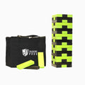 Tailgating Pros Premium Giant Toppling Timbers with Carrying Case – Choose Your Team Colors! Jumbo Outdoor Yard Game, Tower Grows to Over 5 Feet! - color: Lime/Black