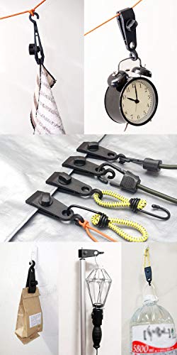 ORXPLUS TOOLS 4pcs Thumb Screw Tarp Clips with Hook, Tent Clamps, Awning Clamp Set for Camping Canopies, Car Cover, Winter Boat, Pool, Sun Shade - size: Tarp Clips with Hook & 1 Eyelet 4pcs