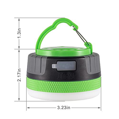 LIT-PaTH LED Camping Lantern, Rechargeable Light with Magnet Base, 2200 mAh, Survival Kit for Emergency, Hurricane, Outage, Medium Green, 1 Pack - size: 1-Pack, style: Medium Green