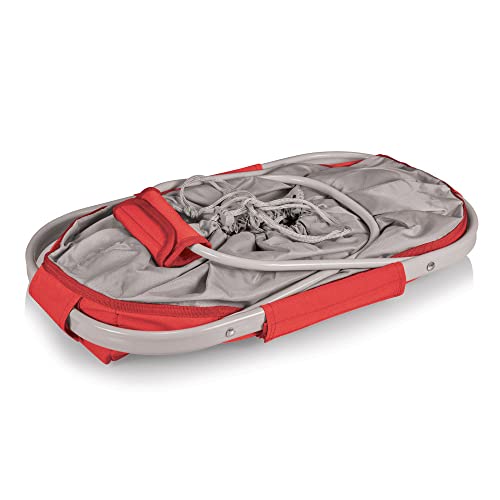 PICNIC TIME NCAA Ohio State Buckeyes Metro Shopping Basket - Insulated Picnic Basket - Collapsible Market Basket - Utility Tote Cooler Bag