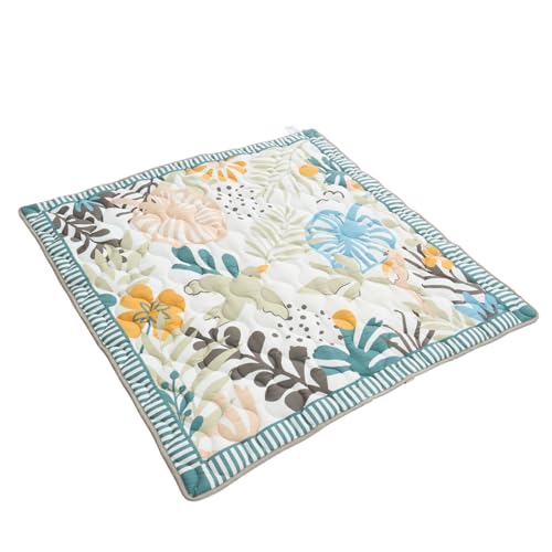 Momcozy Baby Play Mat for Floor, 59"x71" Thickened Playpen Mat, Playmate for Baby Tummy Time, Waterproof & Non-Slip, Foldable Outdoor Mat with Carrying Handle, Forest World - color: Forest World, size: 59" X 71"