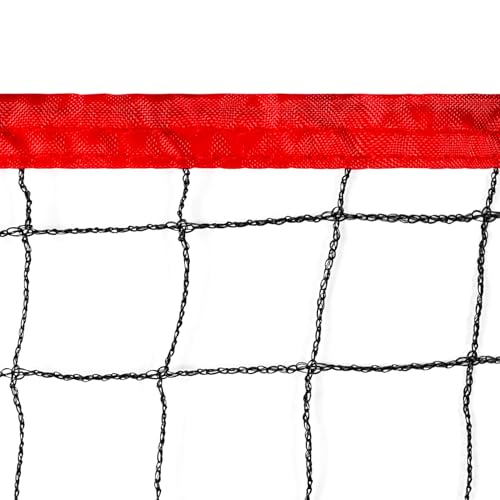 Aoneky 20ft Outdoor Replacement Badminton Net, Indoor Standard Regulation Badminton Court Netting Only, Red