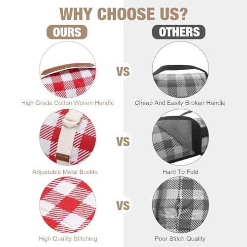 G GOOD GAIN Picnic Blankets Outdoor Extra Large - 80"x80" Portable Waterproof Picnic Blanket, Machine Washable 3-Layer Foldable Park Mat with Sandproof Backing for Grass, Hiking, Travel (Red) - color: Red