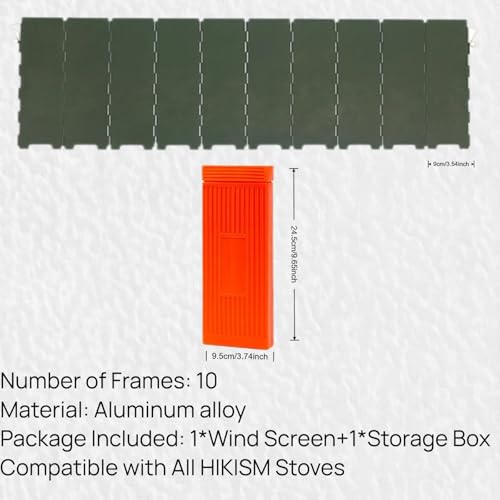Foldable Camping Stove Windscreen, Green Aluminum Outdoor Windshield Gas Stove Lightweight Wind Screen for Camping, Wind GuardGlamping, Hiking, Picnic, Backpacking - color: green