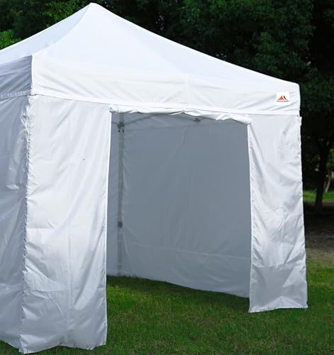 SCOCANOPY Door for 10x10 Canopy Frame Two Central Zipper Design for Easy Entry and Exit,1 Pack Sunwall Only,Darkgrey - color: Dark Grey, size: 10X10