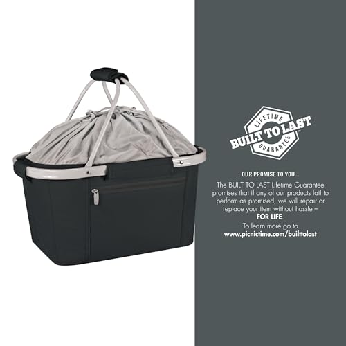 Picnic TIME Metro Shopping Basket Cooler, Insulated Collapsible Picnic and Market Basket with Aluminum Frame and Drawstring Top for Travel and Groceries - color: Star Wars Stormtrooper - Black