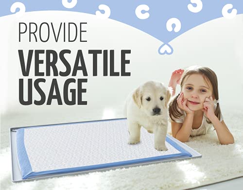 TidyFriend 2 Pk Pee Pad Holder Tray for 30” x 23” Pee Pads with Corner Lock Holes, Raised Edges, Non-Spill, Easy to Clean Silicone Dog Potty Tray Holder, For Indoor Floor Protection (Light Grey) - color: Light Grey, size: 30 X 23 Inches - 2 Pack