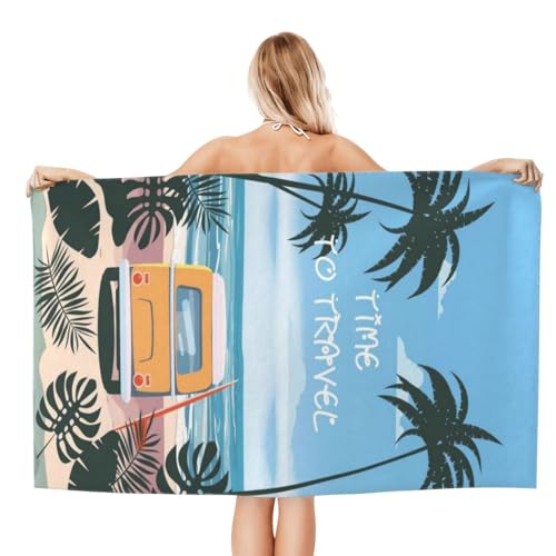 Cute Beach Towel for Women/Adults, Personalized Microfiber Beach Towels Bulk, Quick Dry Beach Towel for Pool, Lightweight Bath Towels Oversized Clearance 30"x 60" - color: Coconut Tree1, size: 30"x 60"