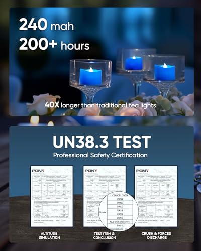 Homemory Blue Tea Lights Candles Battery Operated, 200+Hour Flameless Flickering Fake Electric LED Colored Tealights Candles for Wedding Table Decor, Theme Party, Aniversary, Proposal, 12-Pack - color: Blue, size: Pack of 12