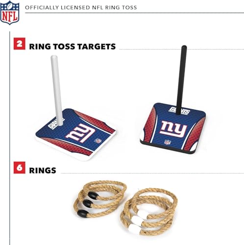 Solid Wood NFL Quoits Set with Direct Print HD Team Graphics – Tailgate Ring Toss Game – Great Gift for Any Football Fan! Ring Toss Family Outdoor Games for The Beach