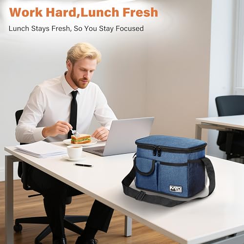 Tirrinia Insulated Lunch Bag for Women Men, Leakproof Lunch Box Containers for Adult, Work, School, Soft Lunchbox for Kids,Boys, Adult Cooler Bag for Picnic Hiking Beach,Dark Blue - color: Dark Blue, size: Medium -8L