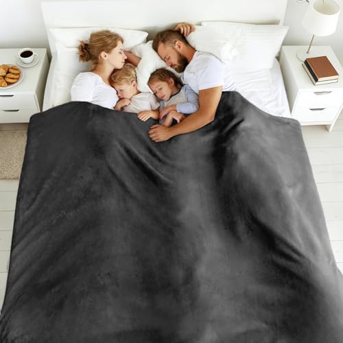 Edenleaf Oversized Blanket 120x120 Inches, Giant Huge Companion for Bed, Sofa,Travel and Camping, Extra Large Big Soft Blanket Fits The Whole Family and Outdoors, Dark Grey 10'x10' - color: Dark Grey