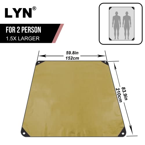 LYN Heavy Duty Emergency Blanket Survival Gear Waterproof Insulated Blanket Emergency Tarp for Camping, Hiking, Bushcraft - color: Suntan