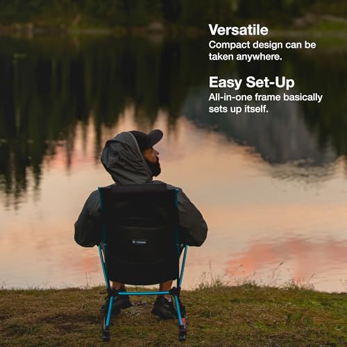 Helinox Chair Two Ultralight, High-Back, Collapsible Camping Chair, Blue Block, with Pockets - color: Blue Block